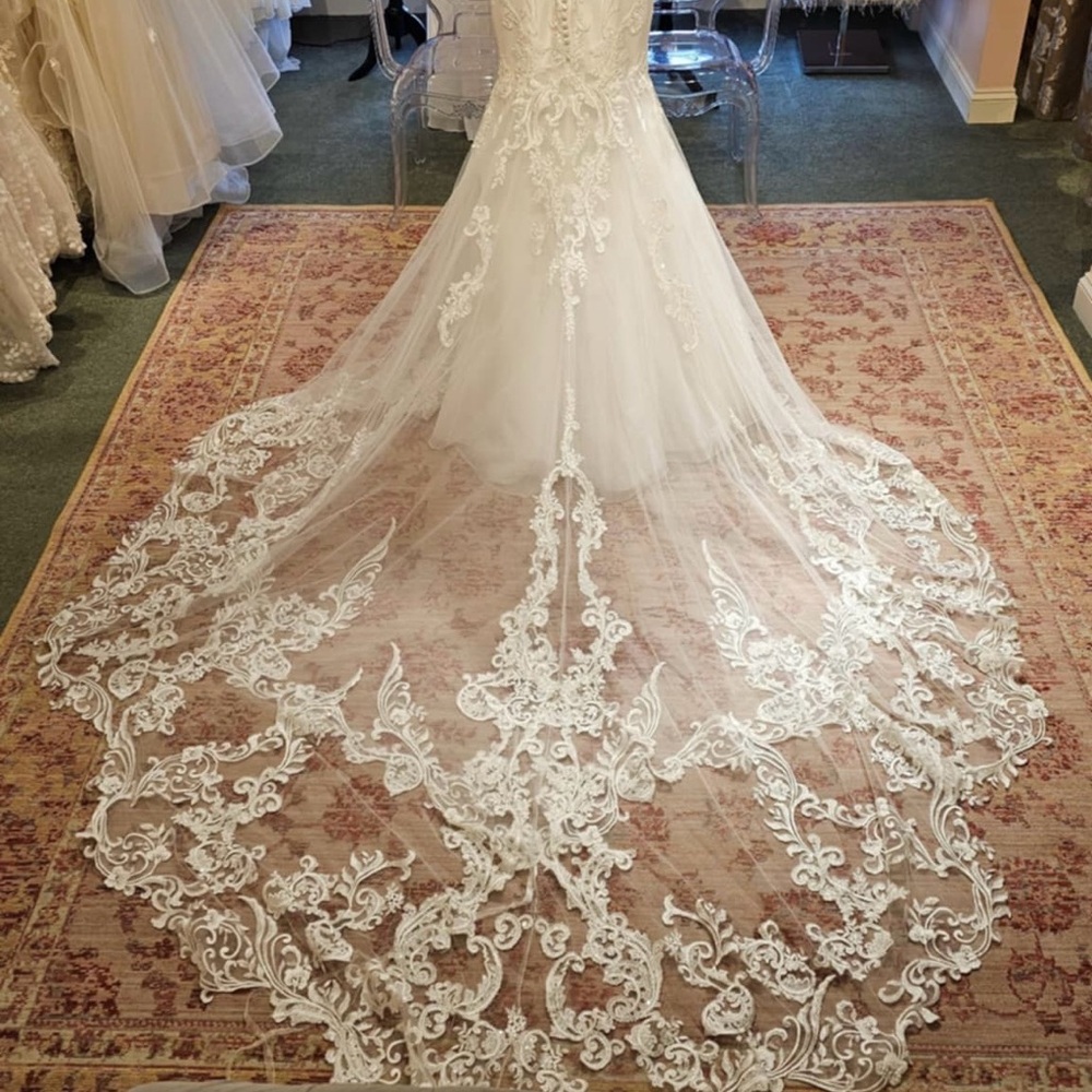 Elysee by Enzoani Henriette Mermaid Ivory Wedding Gown Size 4 - Picture 11 of 17